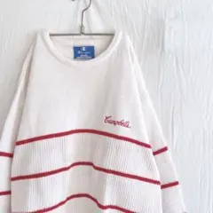 【90s vintage 古着】USA製 Champion 青刺繍タグニットのサムネイル