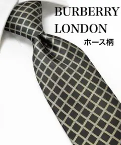 BURBERRY LONDON ネクタイ シルク100% 格子柄 ドットホース柄