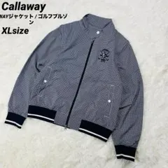 Callaway 2WAYジャケット 千鳥格子 XL ベスト ブルゾン ゴルフ