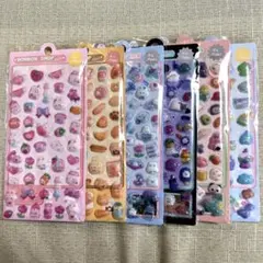 ② 【6枚セット】ぷっくりシール ぷくぷくシール 3D 立体シール