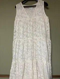ホワイト レース キャミワンピース