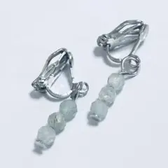 天然 アクアマリン クリップ式イヤリング オーダーページ シルバーorゴールド