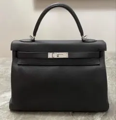 極美 エルメス ケリー28 ノワール トゴ内縫い 血筋なし メンズ 