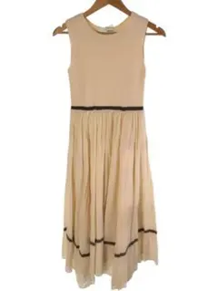 LilyBrown ラインニットドッキングワンピース/FREE/コットン/IVO