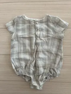 MONBEBE モンベベ チェック柄ロンパース