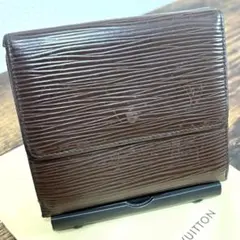 ルイヴィトン エピ ポルト モネ ビエカルトクレディ 2つ折 財布 ブラウン 茶