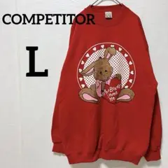 COMPETITOR【L】ウサギイラスト スウェット トレーナー かわいい