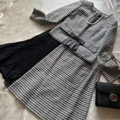 美品　入園・入学式　セットアップ　ツイード ノーカラー ジャケット　スカート