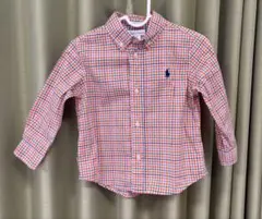 【90-95】 Ralph Lauren チェック柄長袖シャツ 24M