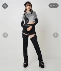 ジップデザインデニムパンツのサムネイル