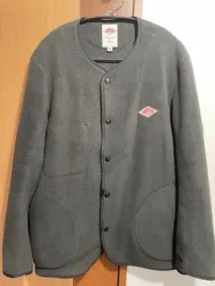 DANTON ダントン ノーカラー フリース ジャケット ブラック