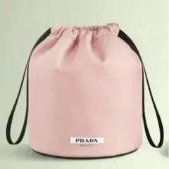 PRADA BEAUTY オリジナル ピンク ポーチ 巾着 - メルカリ
