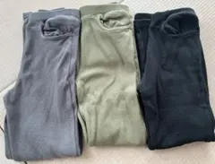 フタフタ　ストレッチパンツ3点セット グレー オリーブ ブラック　120