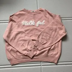 週末セール　MILKFED. ピンク クルーネック トレーナー