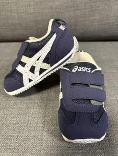 新品asicsSUKUSUKU2アイダホベビー4ネイビーブルー/ホワイト13cm