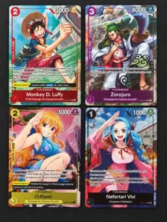 ワンピースカード フランス1周年記念プロモ 4枚セット+おまけ