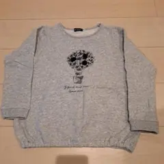 130 BeBe 花瓶デザイン グレー トレーナー