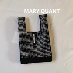 MARY QUANT マリークワント メッシュニット ミニトート 黒×白