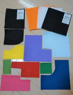 【ハンドメイド素材】接着フェルト 粘着フェルト　いろいろセット