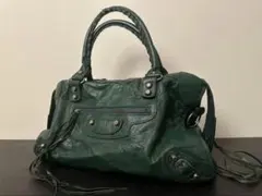 希少 2004年製★バレンシアガ ザ・シティ シルバープレート C刻印 山羊革のサムネイル