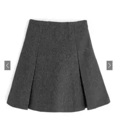 インパン裏地付ボックスプリーツフレアミニスカート[mei41]