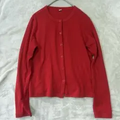 UNIQLO ユニクロ　ポインテールカーディガン　赤　サイズM 冷房対策
