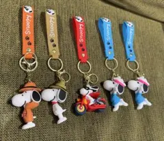 スヌーピー キーホルダー ストラップ 5個セット