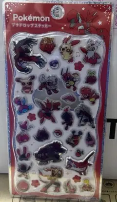 ポケモン プチドロップステッカー シール レッド