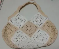 ハンドメイド☆モチーフグラニーバッグ ☆かぎ針編み