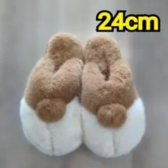 最終価格 24cm スリッパ ルームシューズ ファー もこもこ かわいい