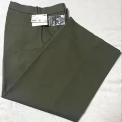 UNIQLO ワイドチノパンツ　オリーブ　L