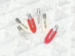 キラキラ ラメ カラフル ヘアクリップ（前髪クリップ）✩6個セット 新品