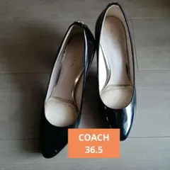 COACH ブラック ハイヒールパンプス