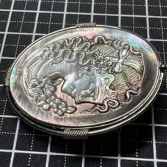 本真珠 白蝶貝 真珠母貝 鮑アワビ カメオ ブローチ ペンダントトップ 