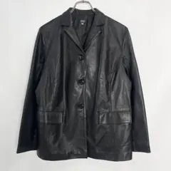 TRANS WORK 羊革 やわらか レザージャケット ブラック 15 シングル