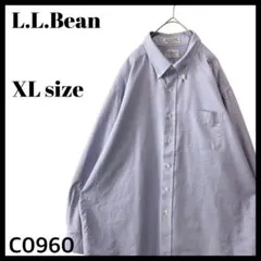 90s-00s オールド エルエルビーン オックスフォードシャツ ブルー XL