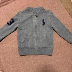 カーディガン 100cm グレー　ラルフローレン　ポロベア