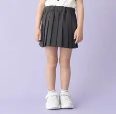 Lycée mine. 黒 プリーツラップスカパン　130