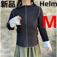 新品 配色 プリーツ プルオーバー 指穴 Helm taiyou しまむら M