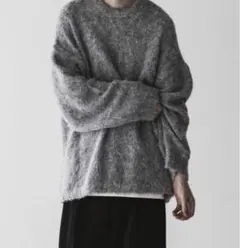 remer ルーズウールブレンドシャギーオーバーニット ライトグレー　Sサイズ