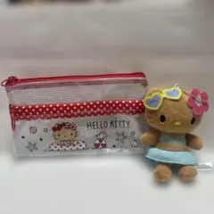 サンリオ　日焼けキティ　しまむら　ポーチ　チャーム　セット