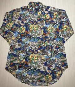 BEAMS ヴィンテージ コミック総柄シャツ 【M】