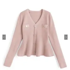 GRL グレイル　Vネックペプラムニットトップス　lt114