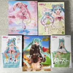 初音ミク 桜ミク フィギュア AMP+ Coreful ぬーどるストッパー 4点