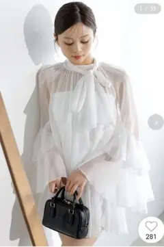 SNIDEL　新品タグ付　ラッフルミニセットアップ　25ss