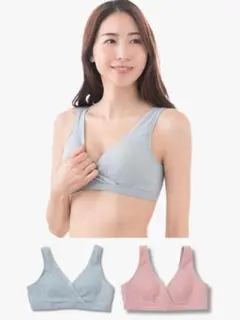 【新品未使用】授乳ブラジャー クロスオープン Mサイズ 2枚セット