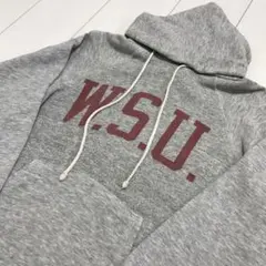 80'sビンテージ古着！champion バータグ ツートン染み込みW.S.U.