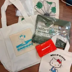 トートバッグ　ビッグトート　ミニトート　キティ　スヌーピー
