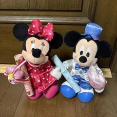 ディズニー　ミッキー＆ミニーぬいぐるみ　電報