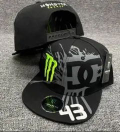 モンスターエナジー　MONSTER ENEGY 　平つば　キャップ　レーシング